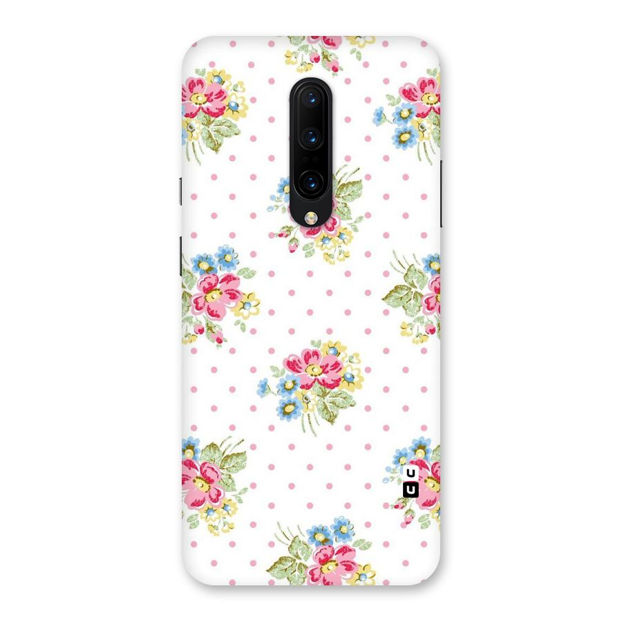 Painted Polka Floral Back Case for OnePlus 7 Pro