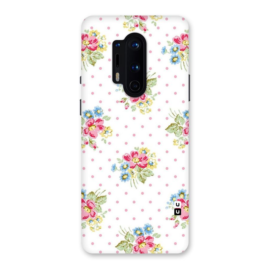Painted Polka Floral Back Case for OnePlus 8 Pro
