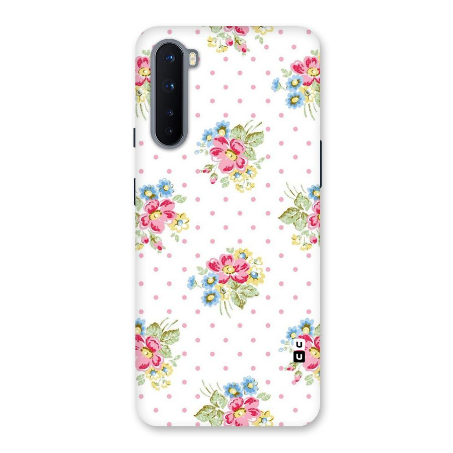 Painted Polka Floral Back Case for OnePlus Nord