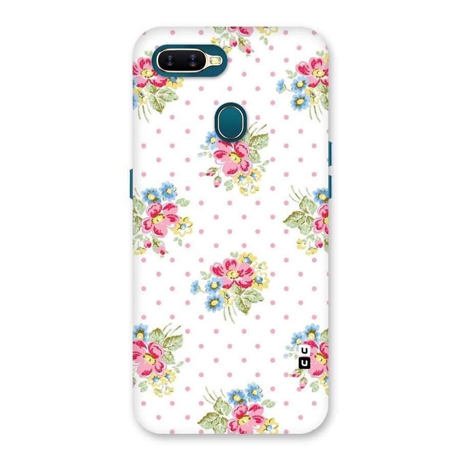Painted Polka Floral Back Case for Oppo A11k