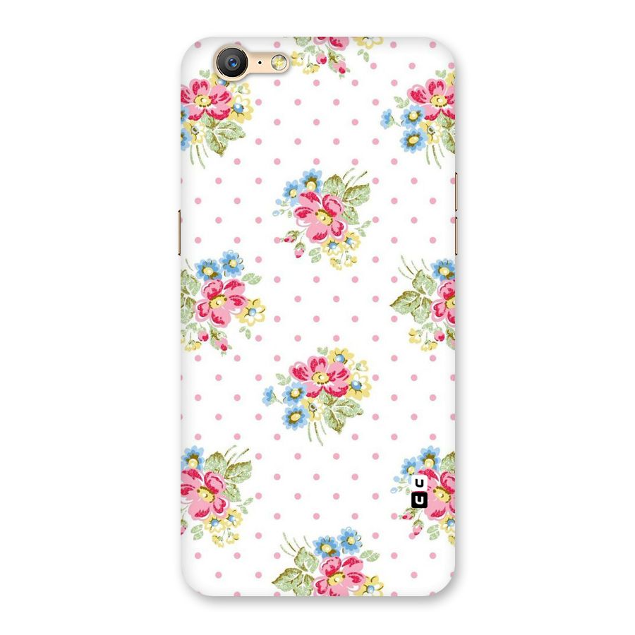 Painted Polka Floral Back Case for Oppo A39
