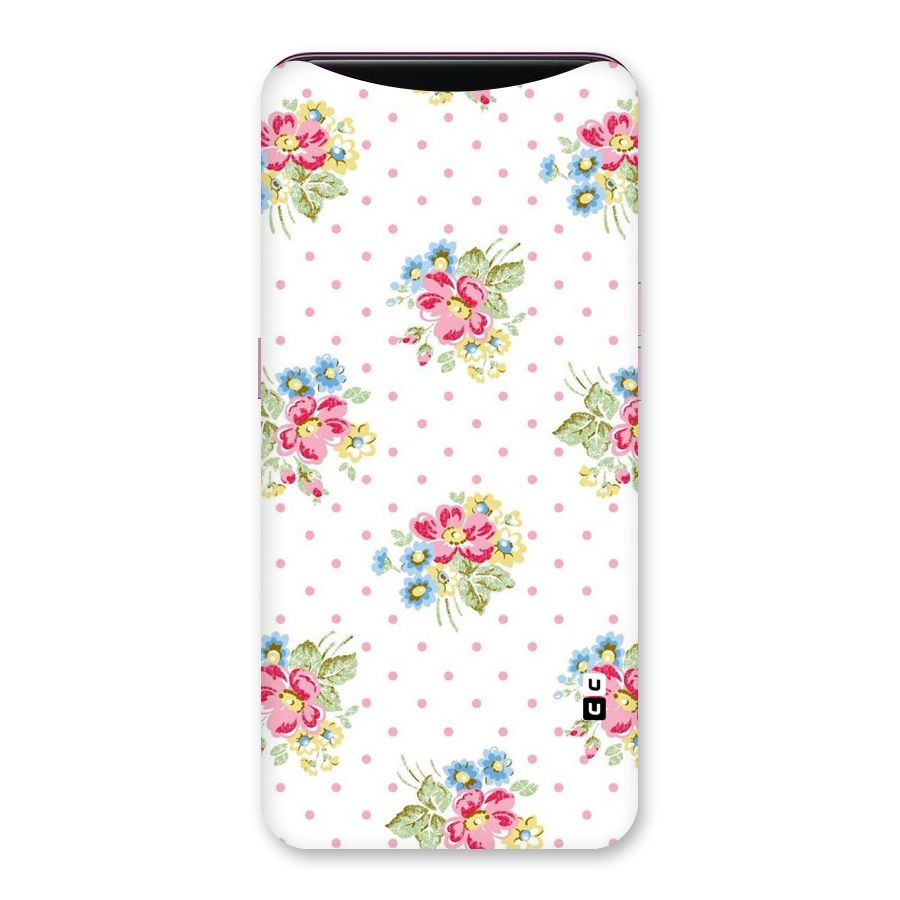 Painted Polka Floral Back Case for Oppo Find X