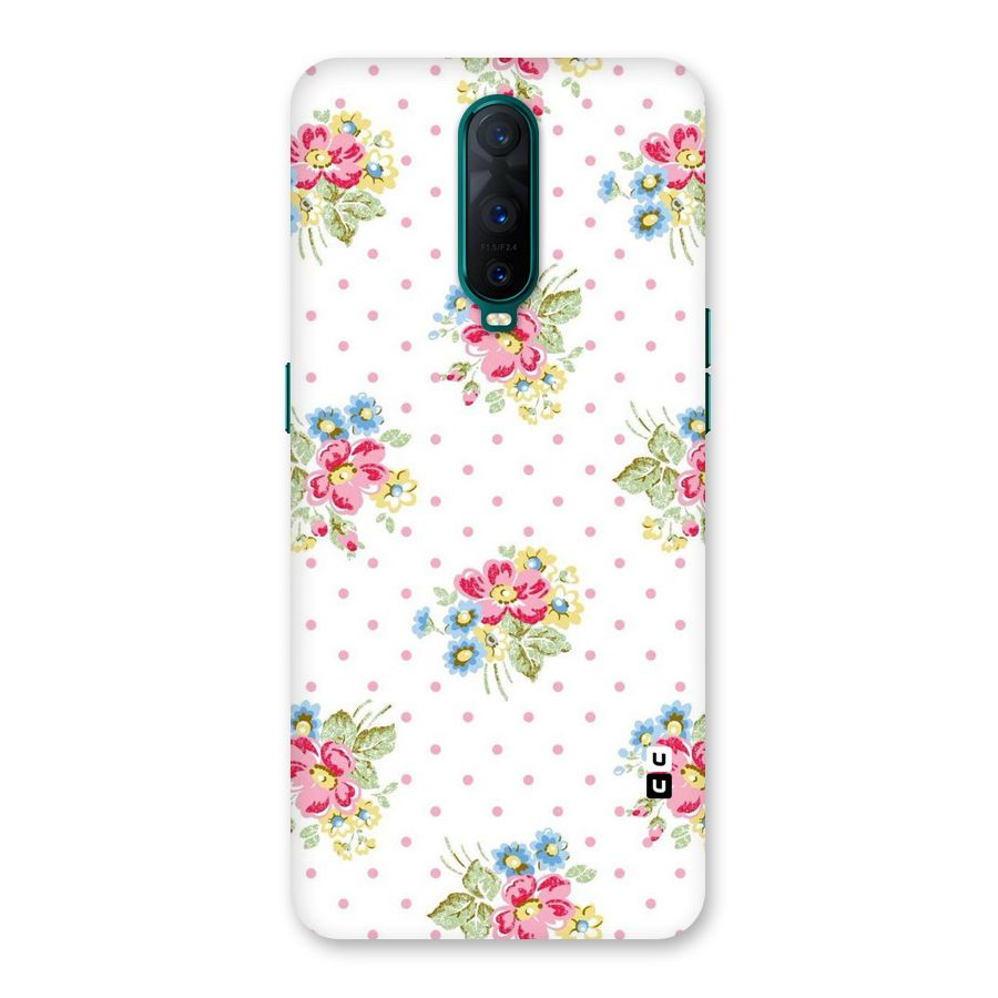 Painted Polka Floral Back Case for Oppo R17 Pro