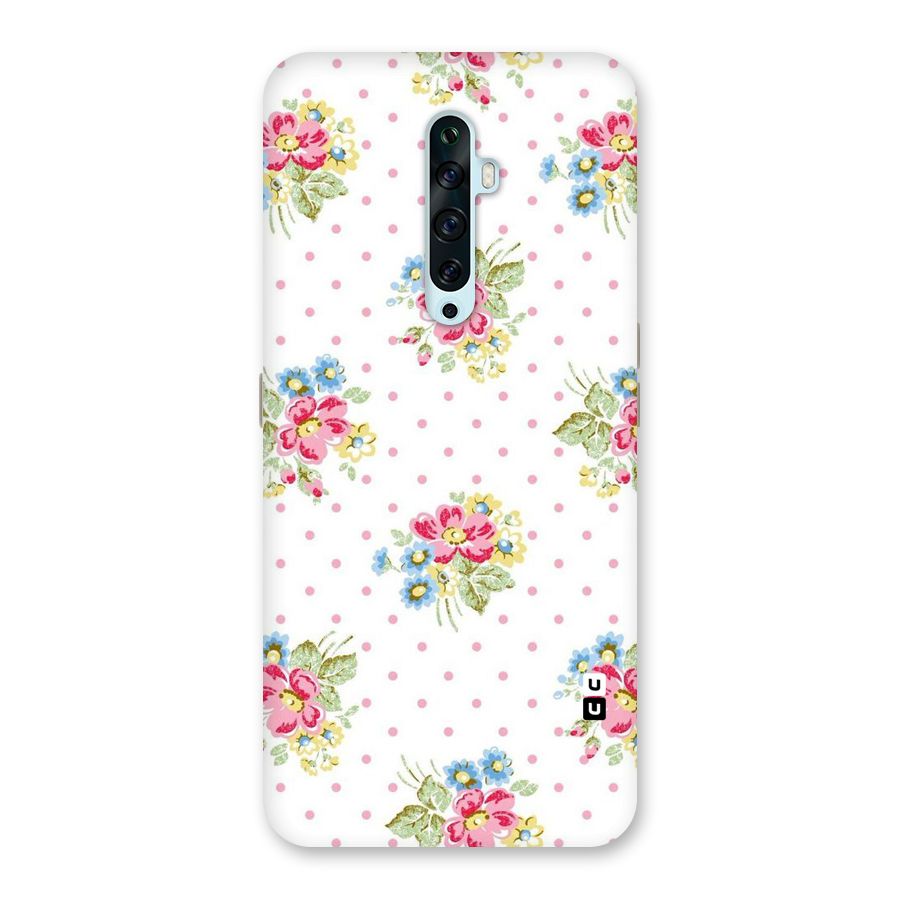 Painted Polka Floral Back Case for Oppo Reno2 Z
