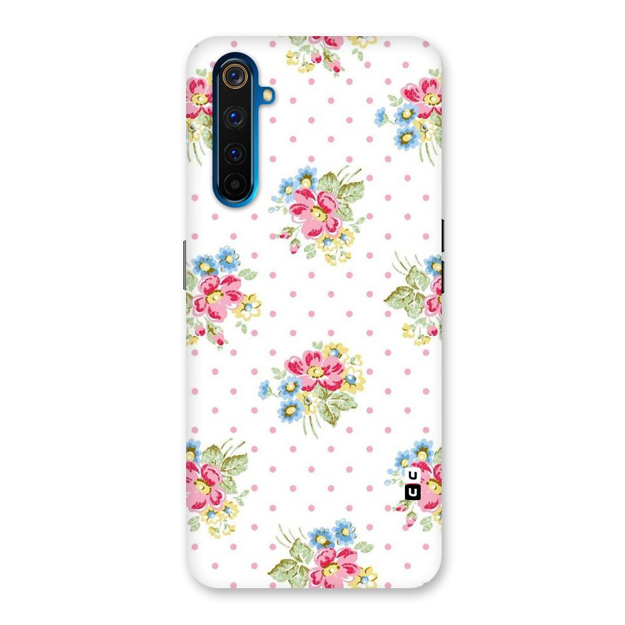Painted Polka Floral Back Case for Realme 6 Pro
