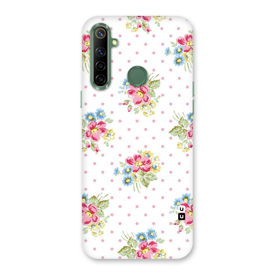 Painted Polka Floral Back Case for Realme Narzo 10