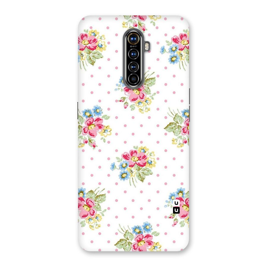 Painted Polka Floral Back Case for Realme X2 Pro