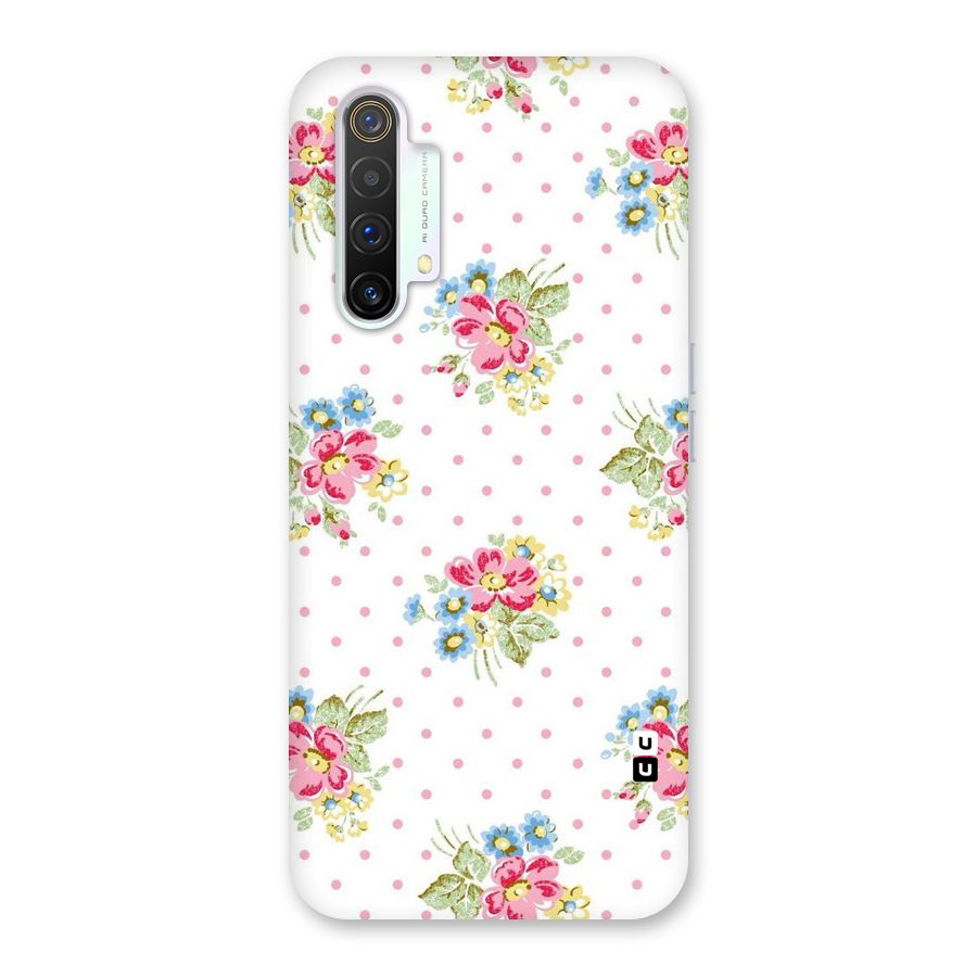Painted Polka Floral Back Case for Realme X3