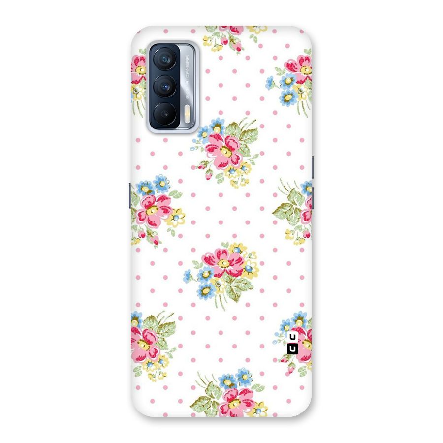 Painted Polka Floral Back Case for Realme X7