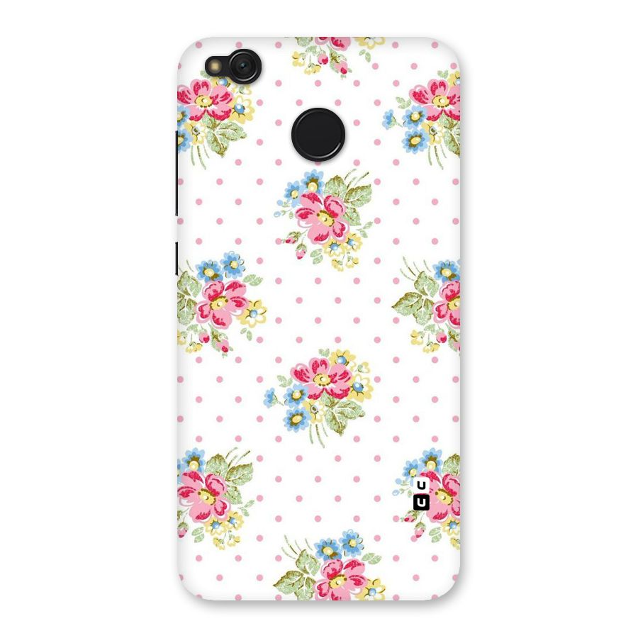 Painted Polka Floral Back Case for Redmi 4
