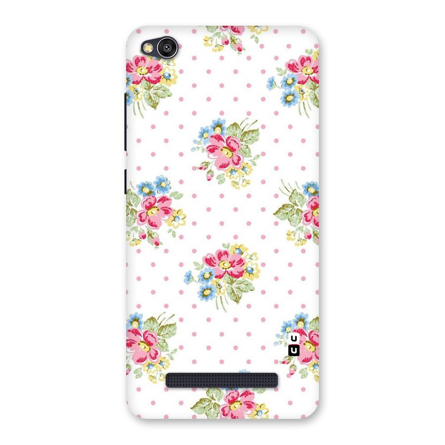 Painted Polka Floral Back Case for Redmi 4A