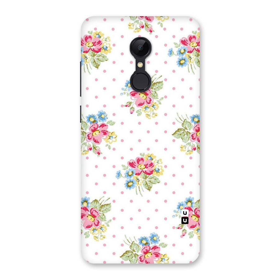 Painted Polka Floral Back Case for Redmi 5