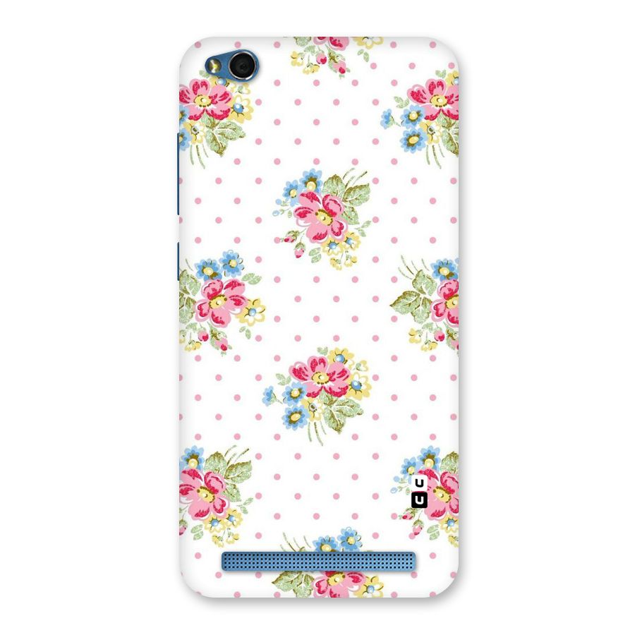 Painted Polka Floral Back Case for Redmi 5A