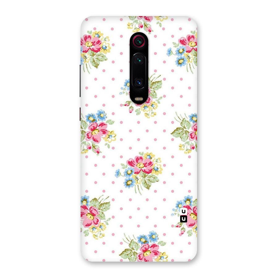 Painted Polka Floral Back Case for Redmi K20