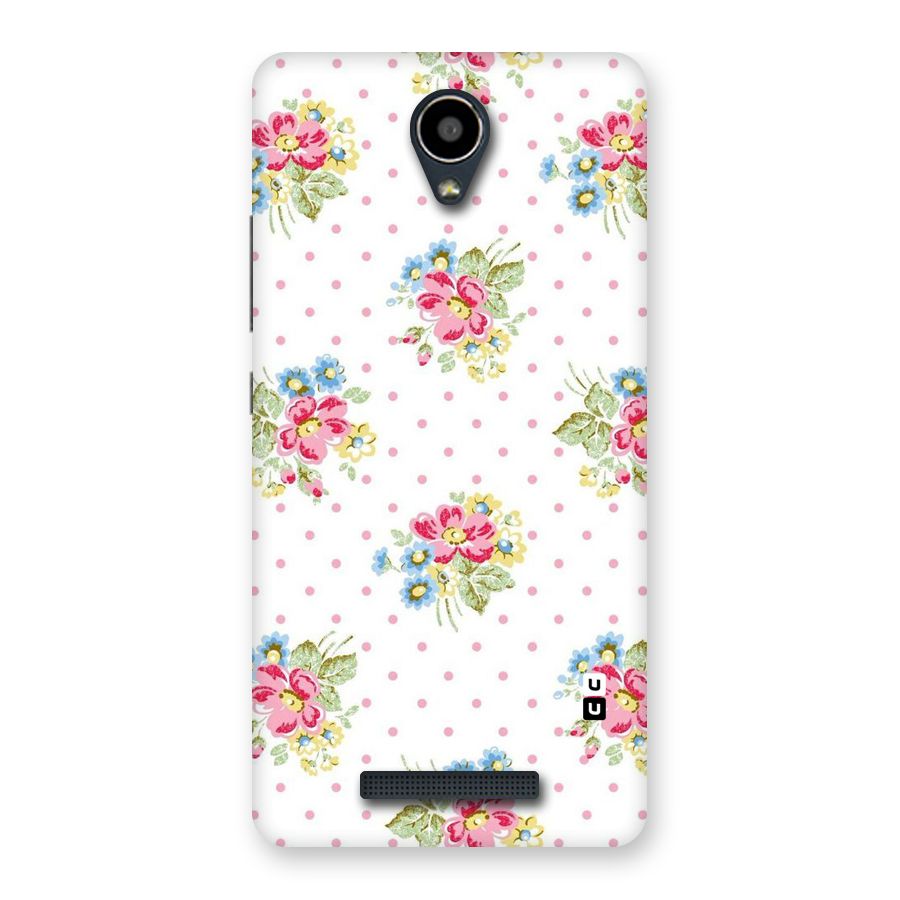 Painted Polka Floral Back Case for Redmi Note 2