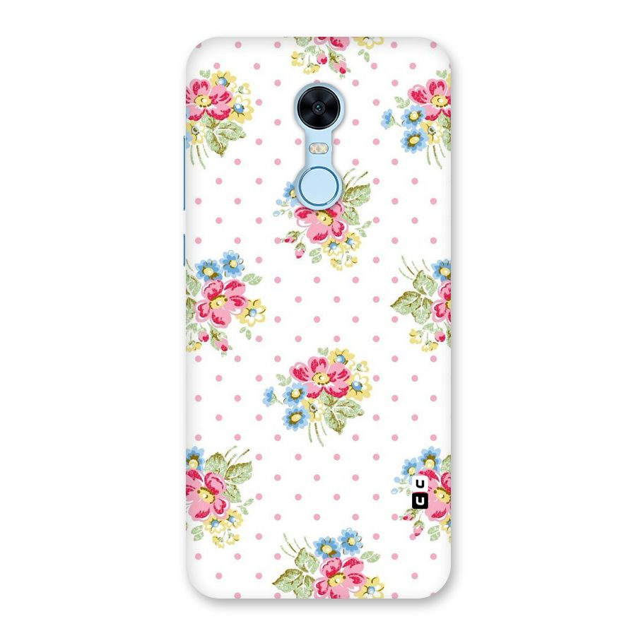 Painted Polka Floral Back Case for Redmi Note 5