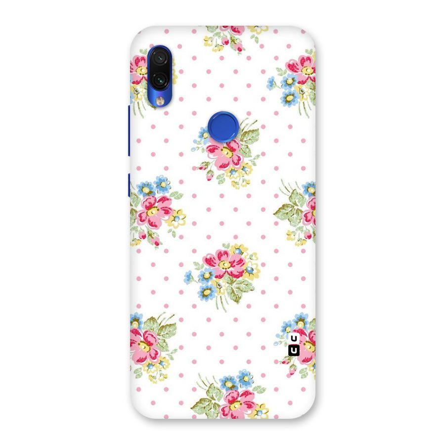 Painted Polka Floral Back Case for Redmi Note 7S