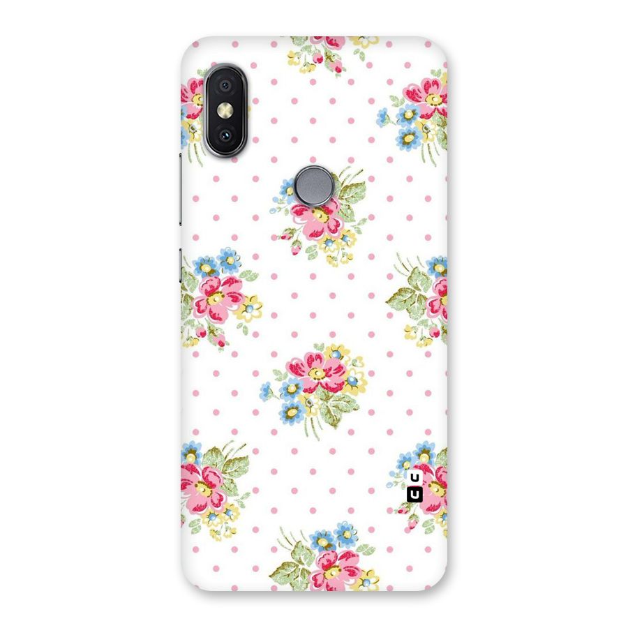 Painted Polka Floral Back Case for Redmi Y2