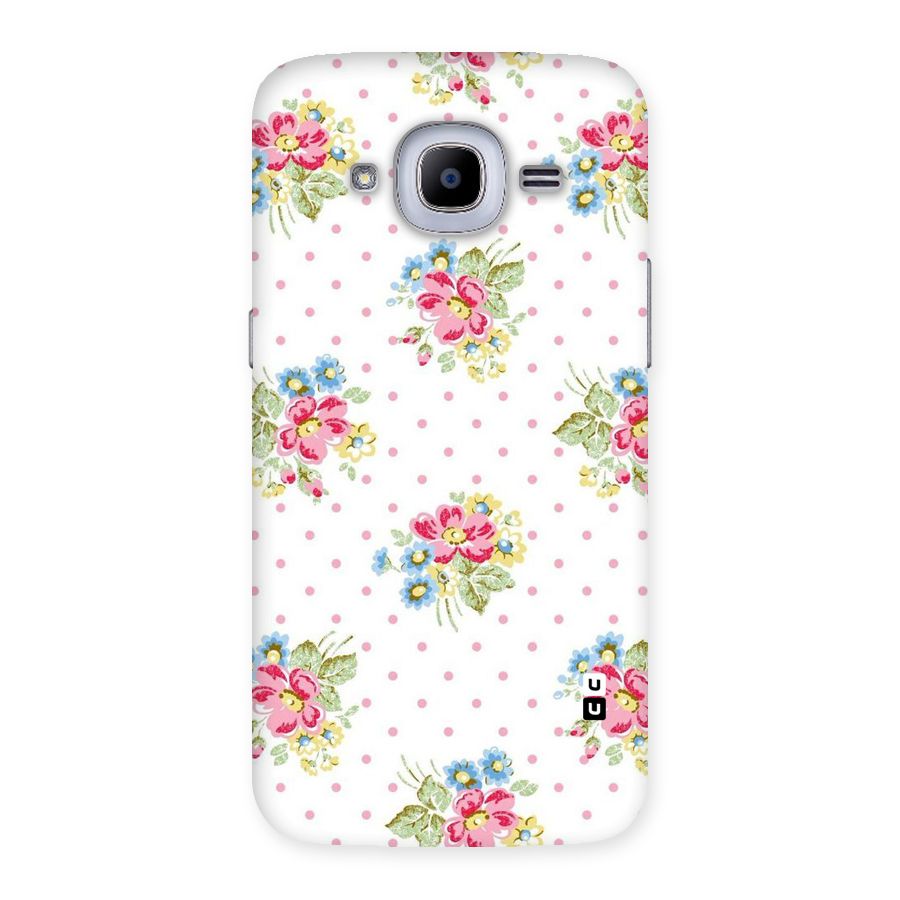 Painted Polka Floral Back Case for Samsung Galaxy J2 2016