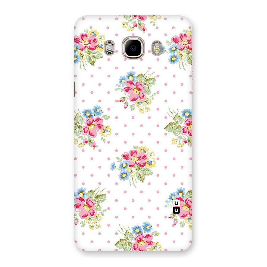 Painted Polka Floral Back Case for Samsung Galaxy J7 2016