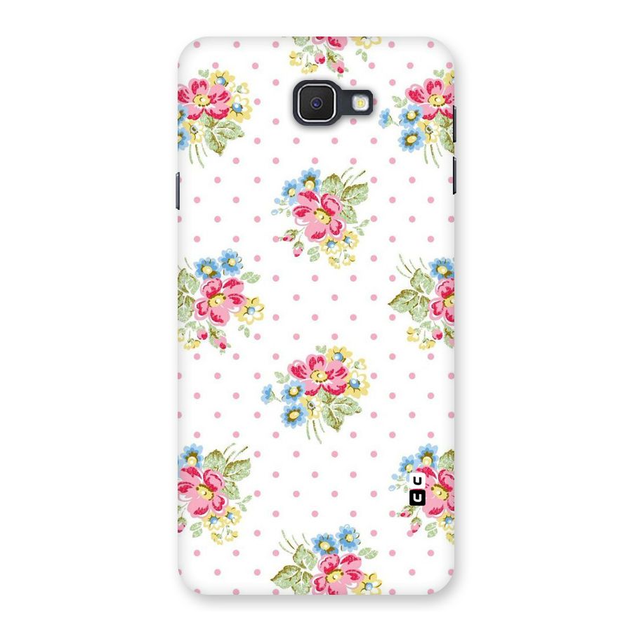Painted Polka Floral Back Case for Samsung Galaxy J7 Prime