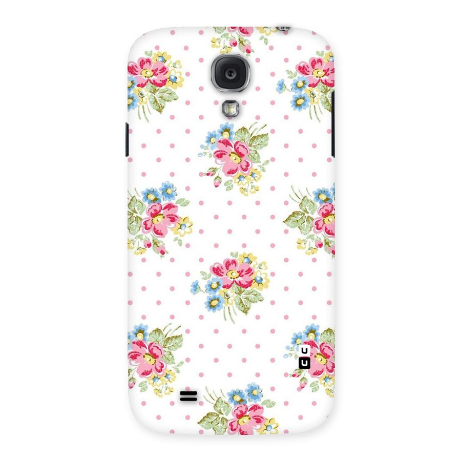 Painted Polka Floral Back Case for Samsung Galaxy S4