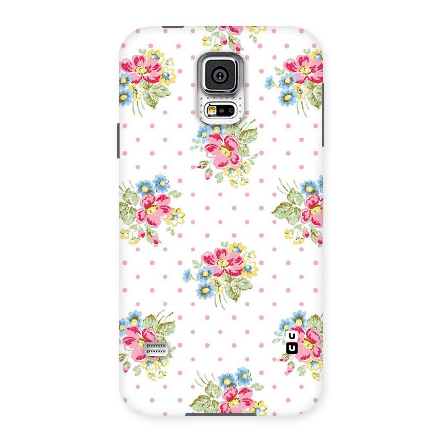 Painted Polka Floral Back Case for Samsung Galaxy S5