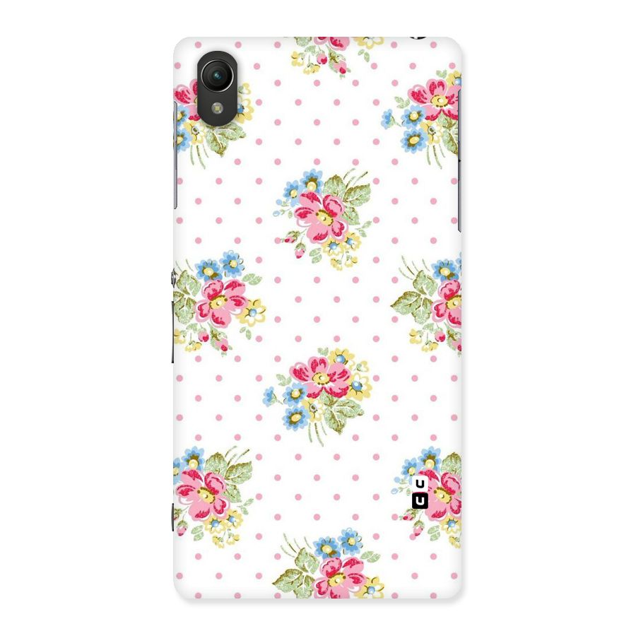 Painted Polka Floral Back Case for Sony Xperia Z2