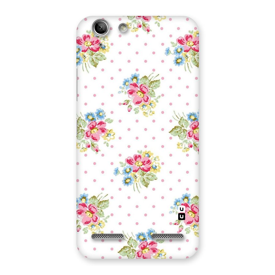 Painted Polka Floral Back Case for Vibe K5 Plus