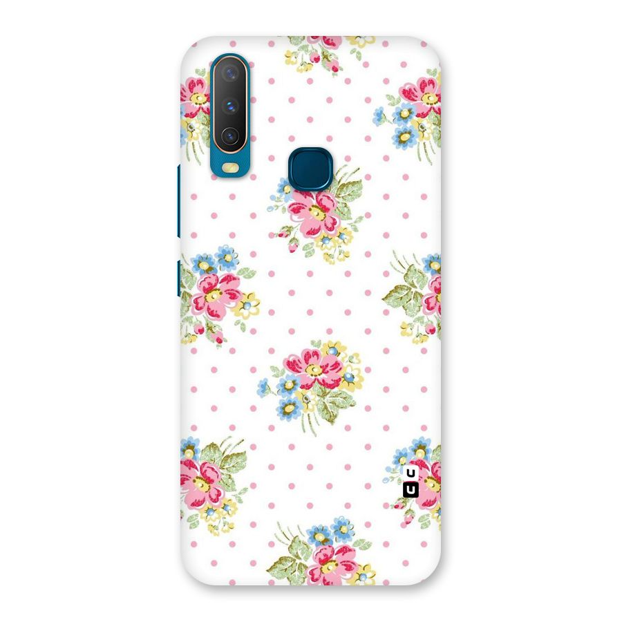 Painted Polka Floral Back Case for Vivo U10