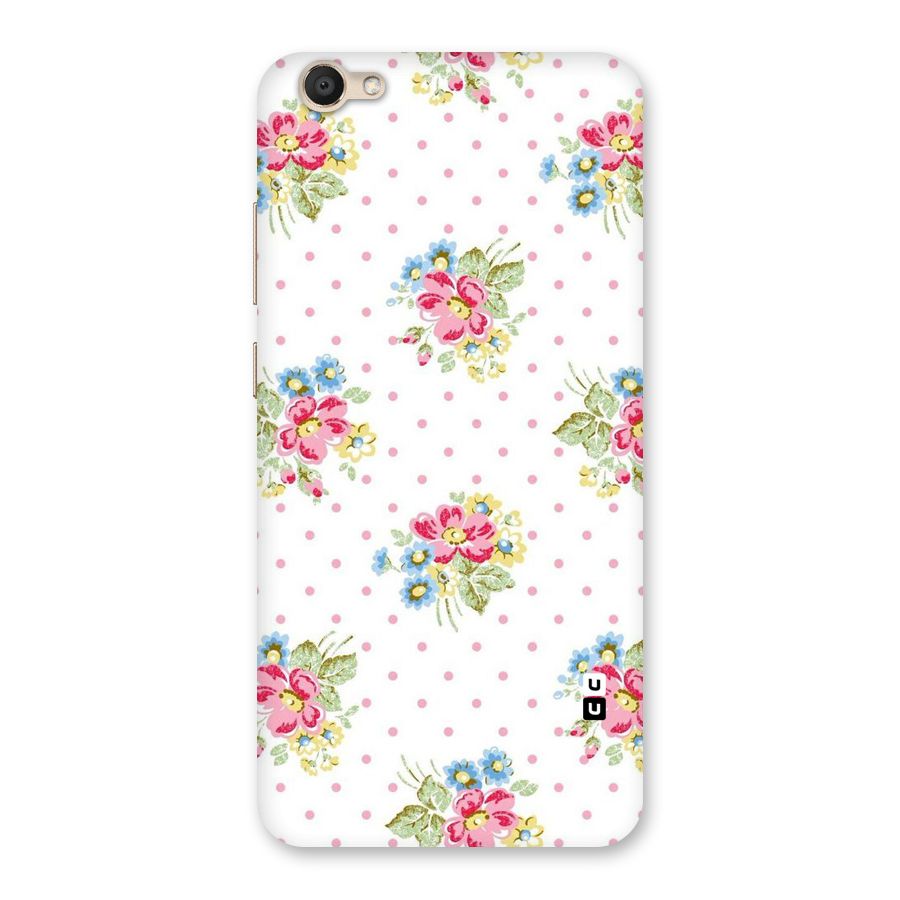 Painted Polka Floral Back Case for Vivo V5