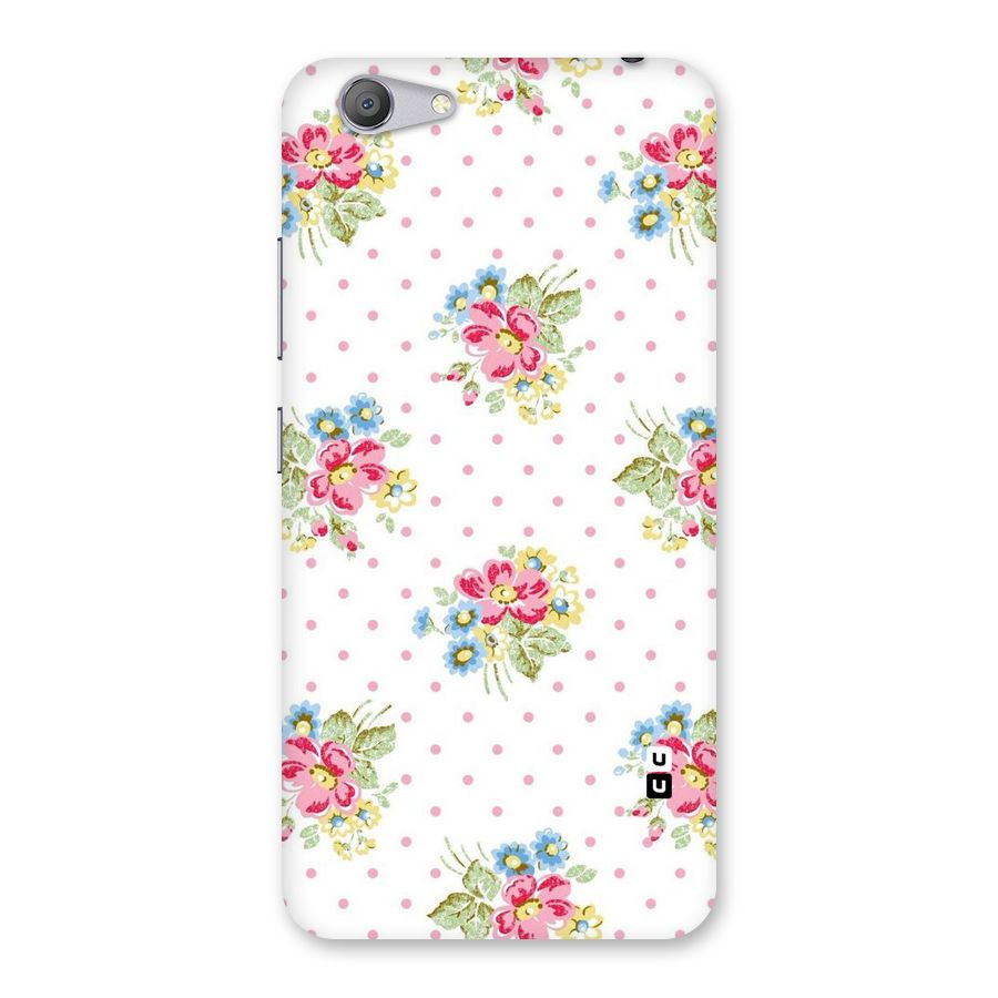 Painted Polka Floral Back Case for Vivo Y53