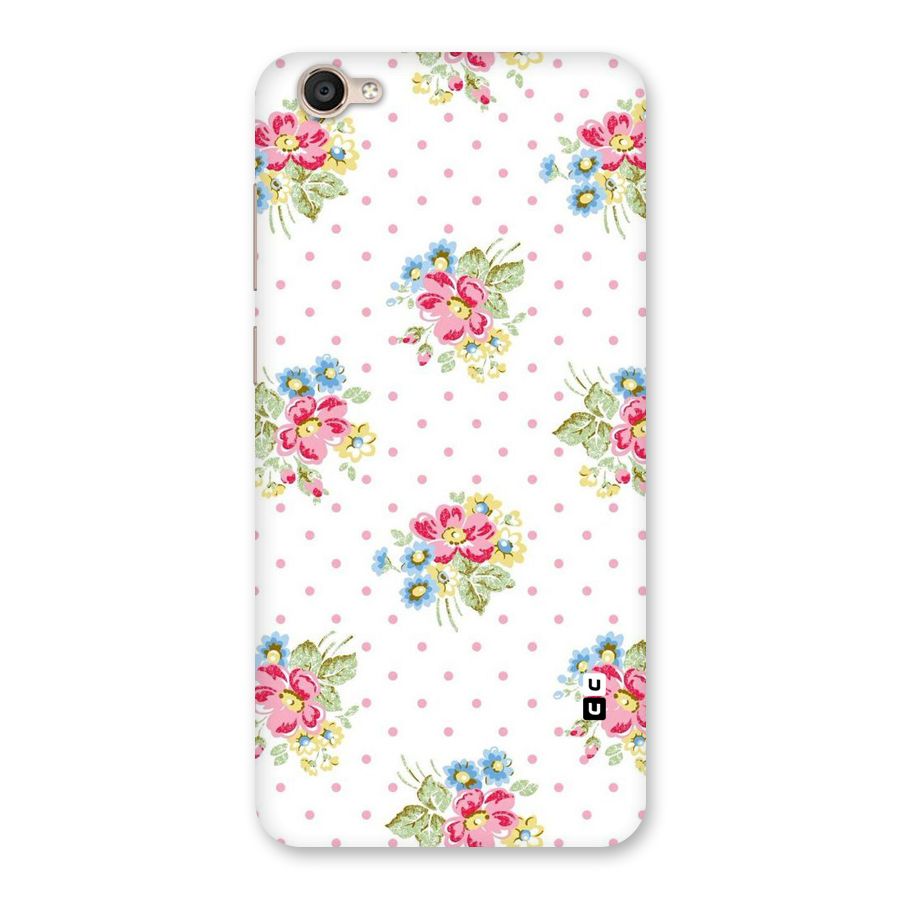 Painted Polka Floral Back Case for Vivo Y55
