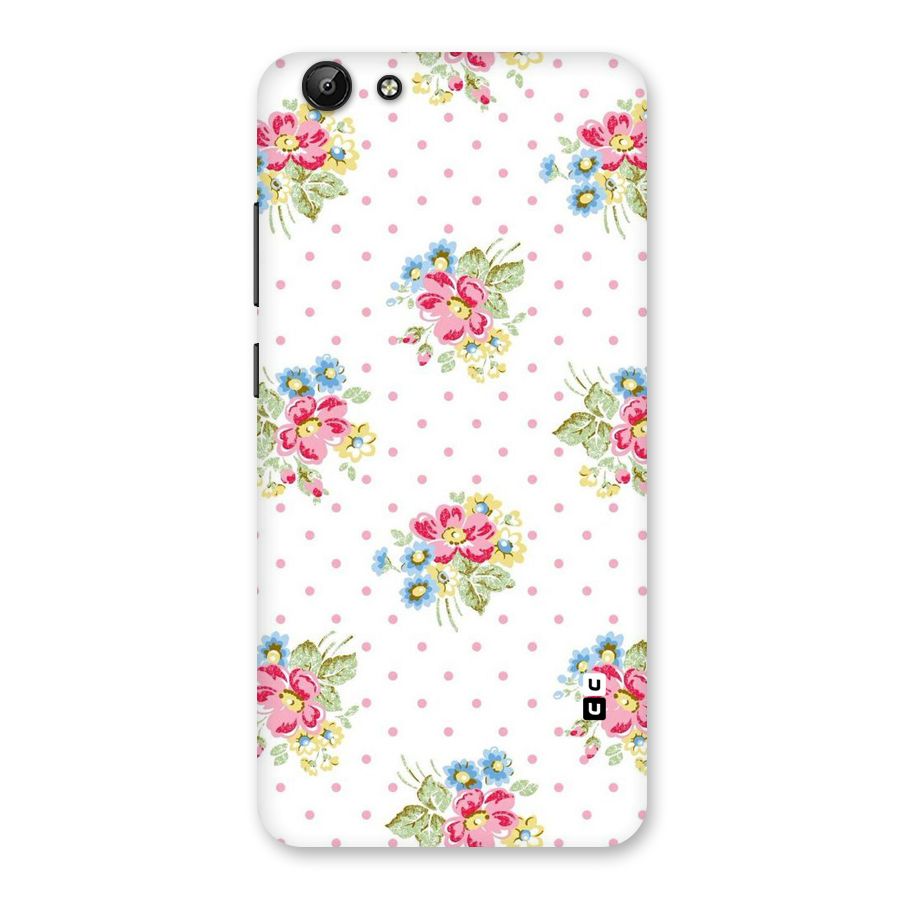 Painted Polka Floral Back Case for Vivo Y69
