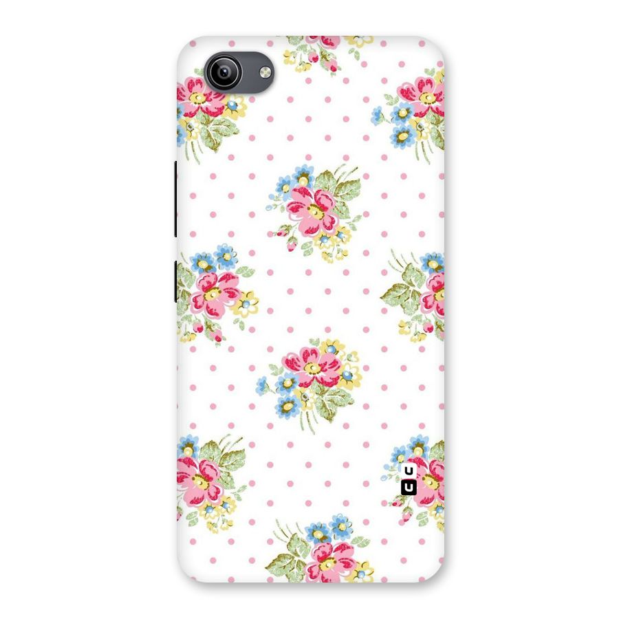 Painted Polka Floral Back Case for Vivo Y81i