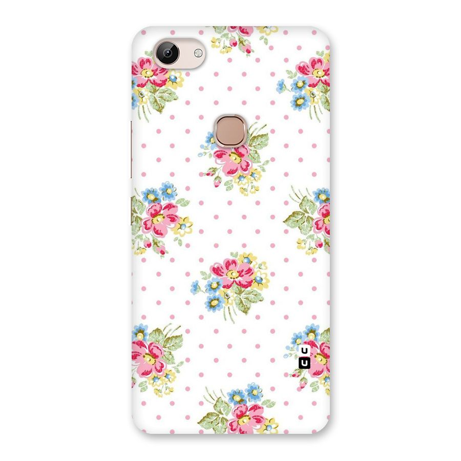 Painted Polka Floral Back Case for Vivo Y83