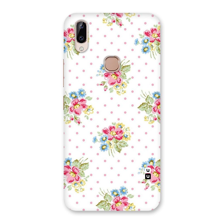Painted Polka Floral Back Case for Vivo Y83 Pro
