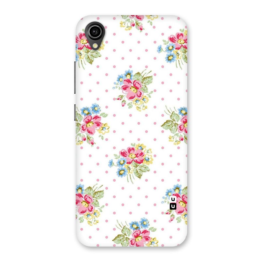 Painted Polka Floral Back Case for Vivo Y90