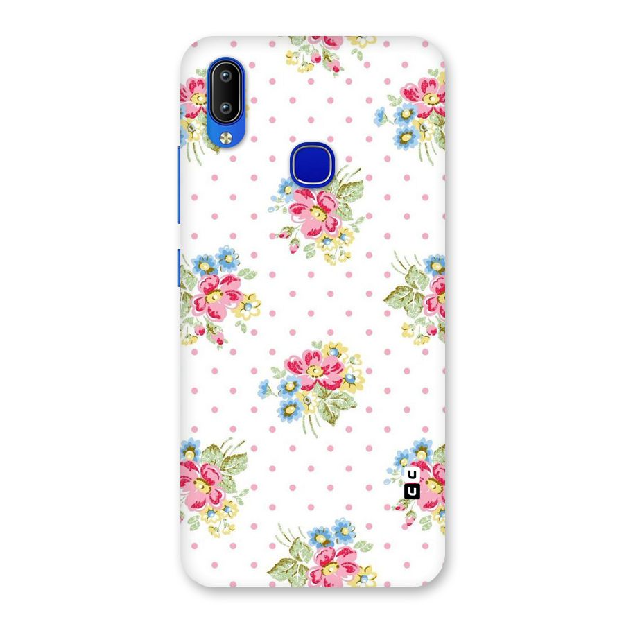 Painted Polka Floral Back Case for Vivo Y91