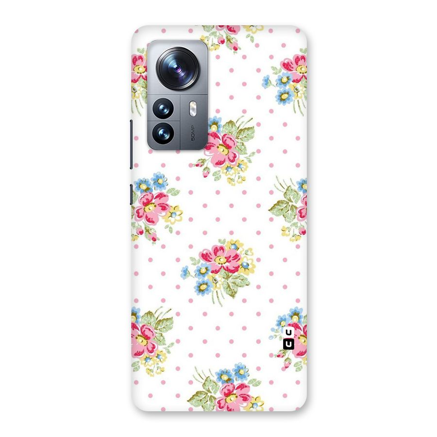 Painted Polka Floral Back Case for Xiaomi 12 Pro