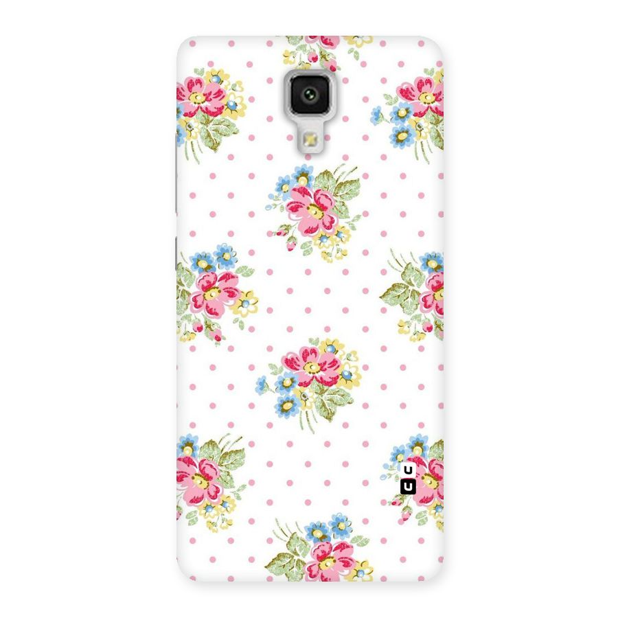 Painted Polka Floral Back Case for Xiaomi Mi 4