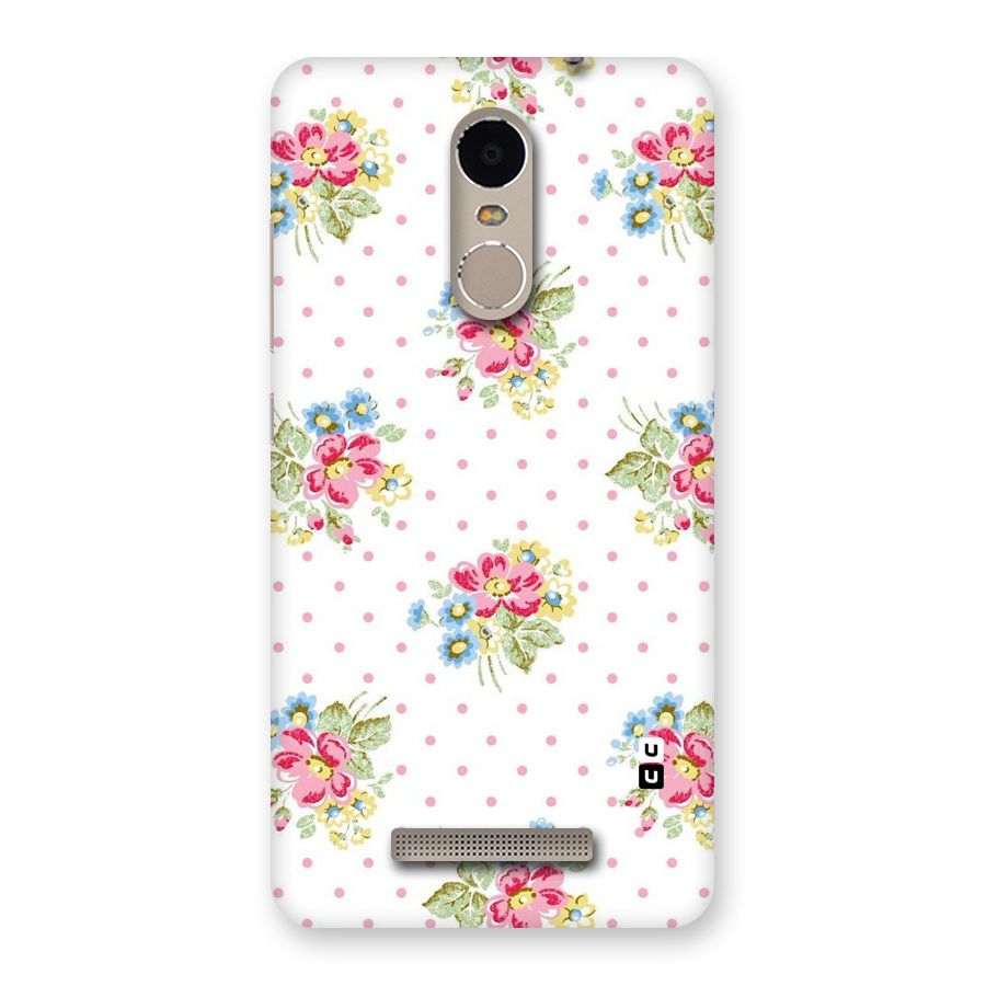 Painted Polka Floral Back Case for Xiaomi Redmi Note 3