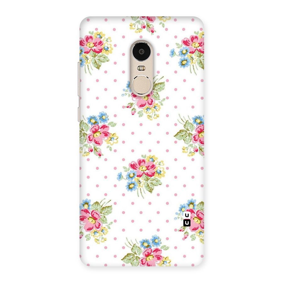 Painted Polka Floral Back Case for Xiaomi Redmi Note 4