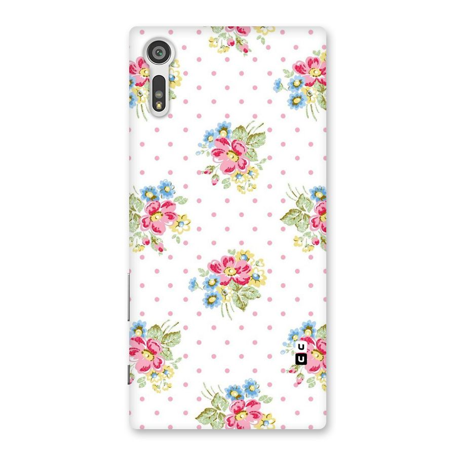 Painted Polka Floral Back Case for Xperia XZ