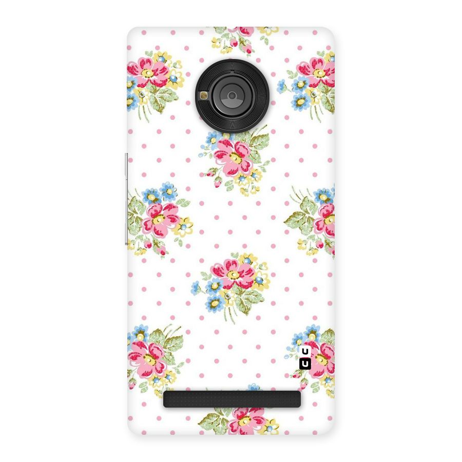 Painted Polka Floral Back Case for Yu Yunique