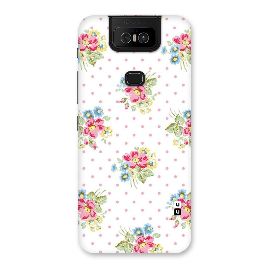 Painted Polka Floral Back Case for Zenfone 6z