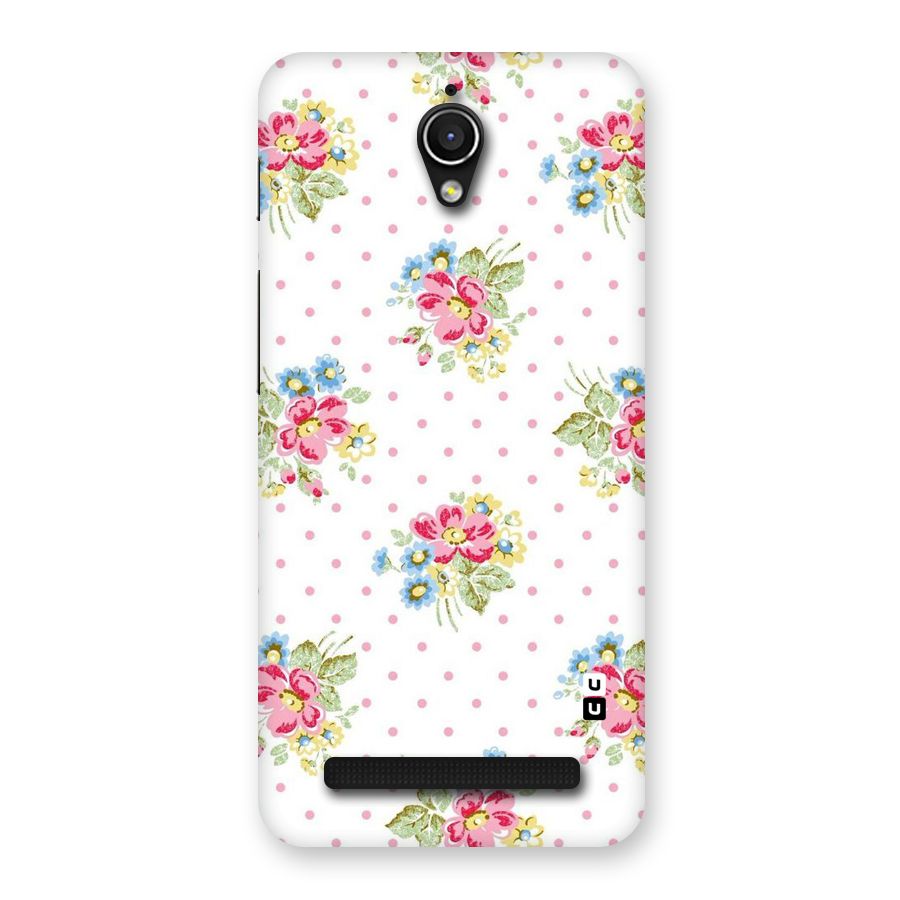 Painted Polka Floral Back Case for Zenfone Go