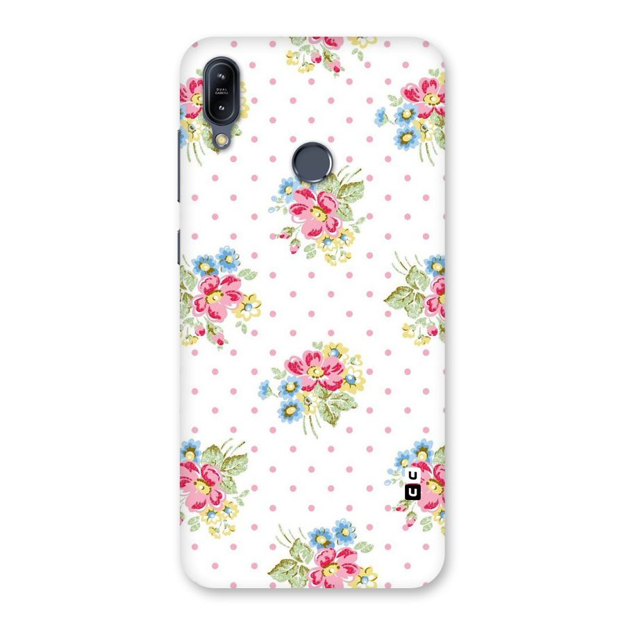 Painted Polka Floral Back Case for Zenfone Max M2