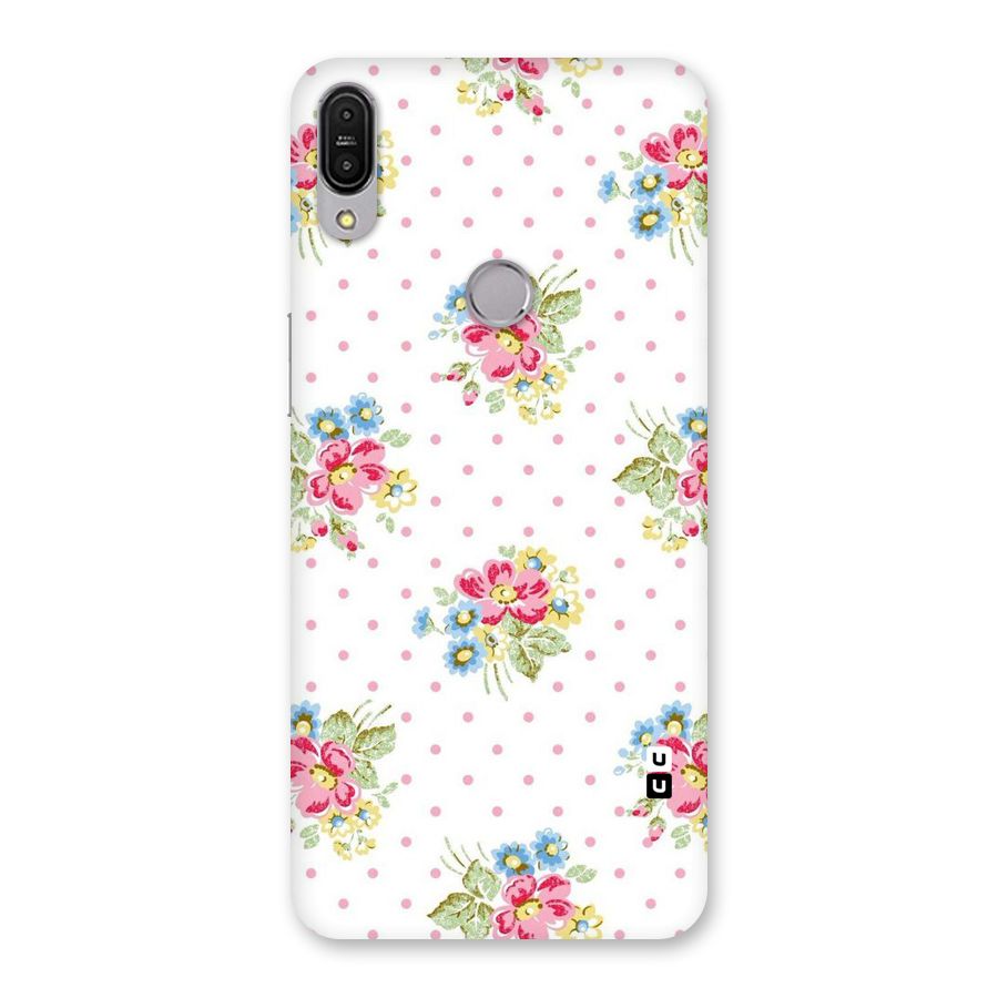 Painted Polka Floral Back Case for Zenfone Max Pro M1