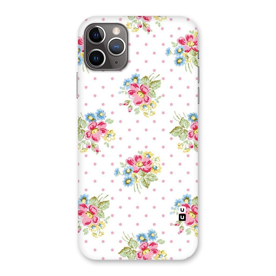 Painted Polka Floral Back Case for iPhone 11 Pro Max